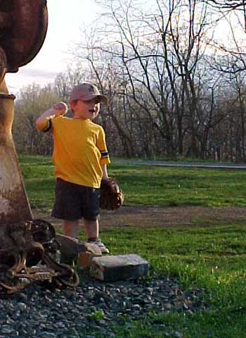 Aidan playing catch