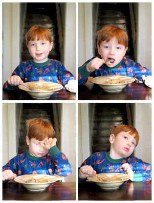 boy eating cereal